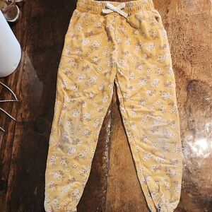 Floral Yellow Joggers